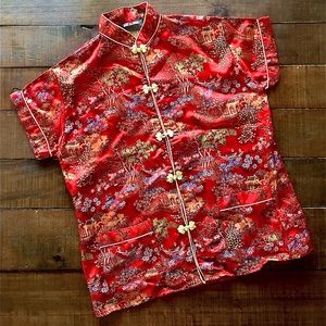 Floral brocade top Sm/Md! Artsy, great w/ jeans!!